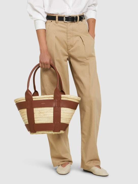 DeMellier: Santorini palm & leather tote bag - women_1 | Luisa Via Roma