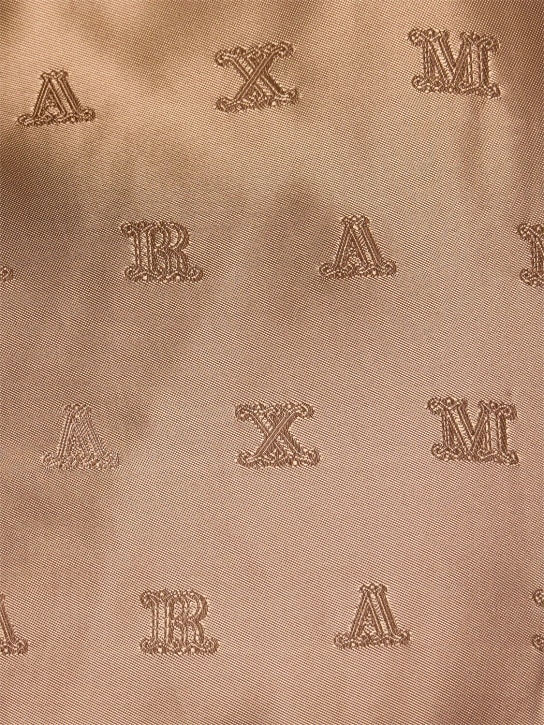 Max Mara: Tebe camel & silk teddy cape - women_6 | Luisa Via Roma