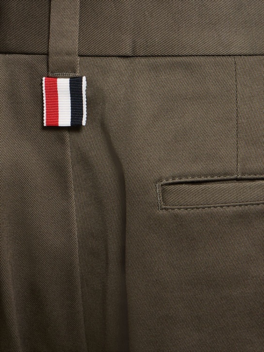 Thom Browne: Unconstructed straight leg pants - Dk Green - men_3 | Luisa Via Roma