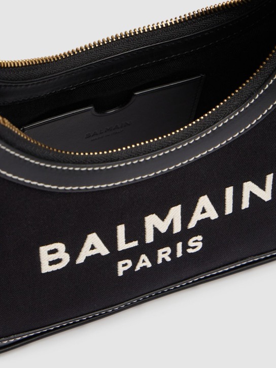 Balmain: B-Army canvas & leather shoulder bag - women_6 | Luisa Via Roma