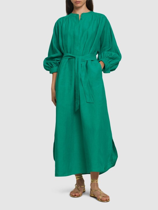 Eres: Vestido maxi de lino - Verde - women_1 | Luisa Via Roma