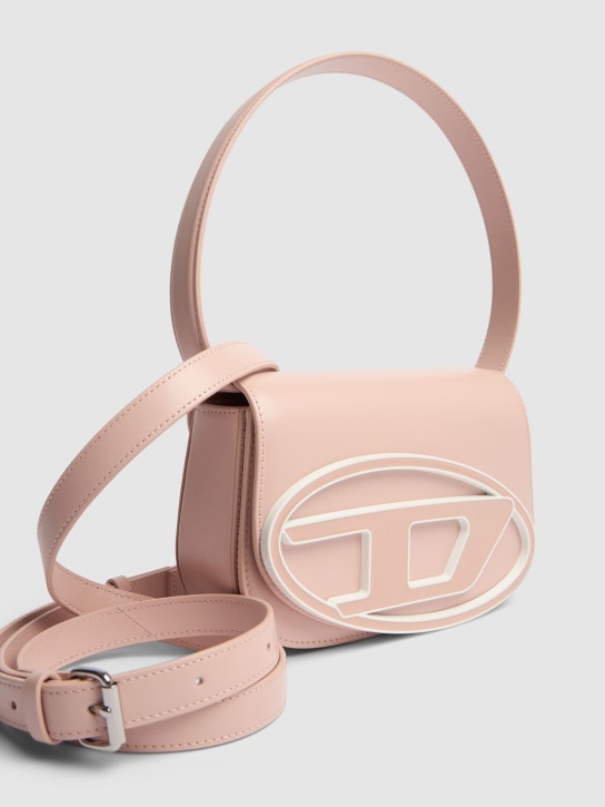 Diesel: 1DR Napa leather shoulder bag - Pink - women_1 | Luisa Via Roma