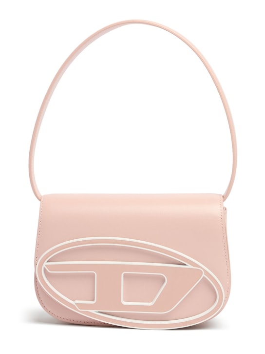 Diesel: 1DR Napa leather shoulder bag - Pink - women_0 | Luisa Via Roma