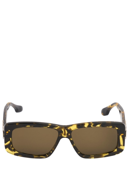Victoria Beckham: Gafas de sol de acetato - Black Yellow - women_0 | Luisa Via Roma