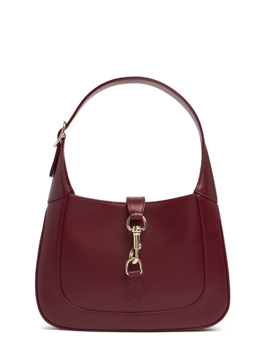 Gucci: Small Jackie leather shoulder bag - Rosso Ancora - women_0 | Luisa Via Roma