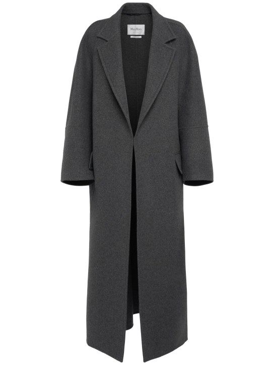 Max Mara: Asburgo wool & cashmere long coat - Grey - women_0 | Luisa Via Roma