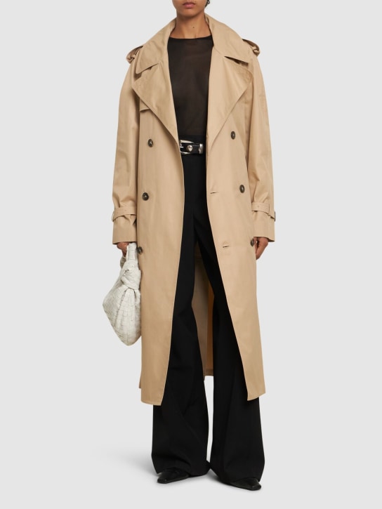 Wardrobe.nyc: Compact cotton drill trench coat - women_1 | Luisa Via Roma