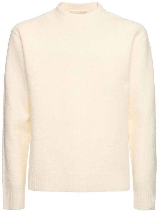Jil Sander: Sweater aus gekochter Wolle - Wolke - men_0 | Luisa Via Roma