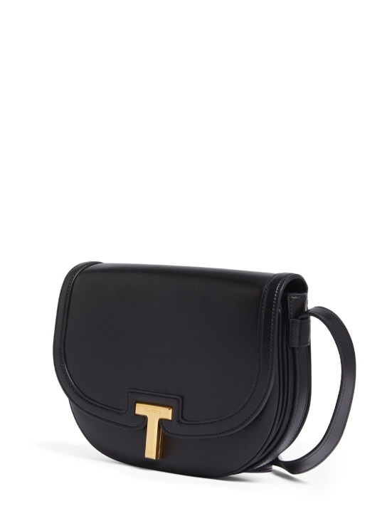 Tom Ford: Shiny smooth leather crossbody bag - Black - women_1 | Luisa Via Roma