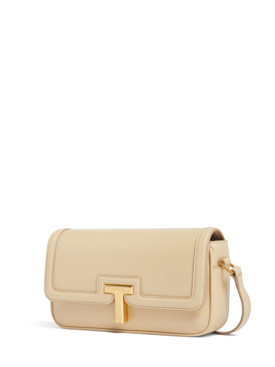 Tom Ford: E/W shiny smooth leather shoulder bag - Cappuccino - women_1 | Luisa Via Roma