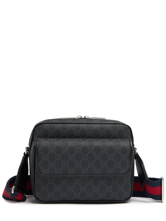 Gucci: GG Black crossbody bag - Noir - men_0 | Luisa Via Roma