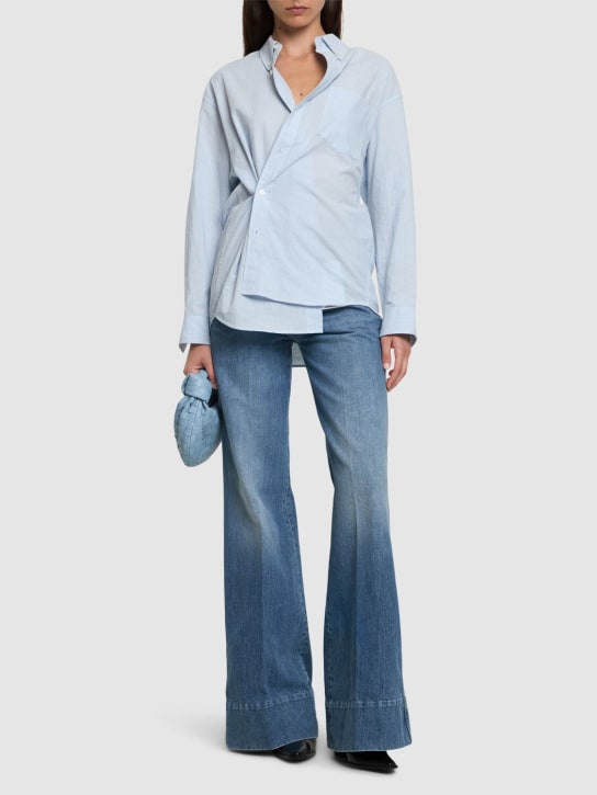 Dunst: Oversize unisex shirt - Blue/Grey Strip - women_1 | Luisa Via Roma