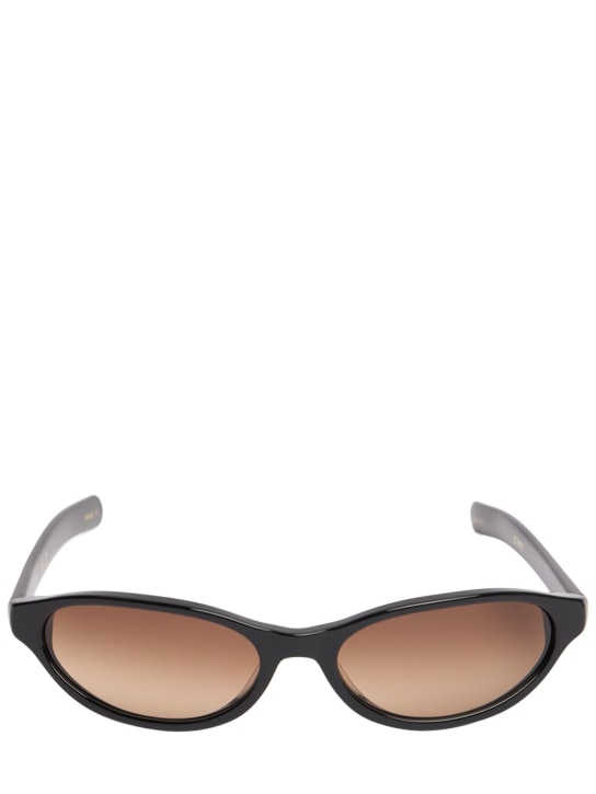 Flatlist Eyewear: Olympia acetate sunglasses w/ brown lens - Black/Brown - women_0 | Luisa Via Roma