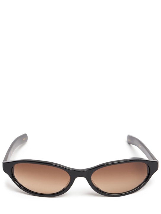 Flatlist Eyewear: Olympia acetate sunglasses w/ brown lens - Black/Brown - men_0 | Luisa Via Roma