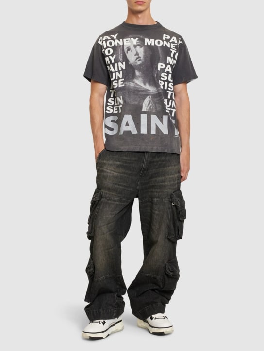 Saint Michael: T-Shirt „Pay Money x Saint MX6“ - Schwarz - men_1 | Luisa Via Roma
