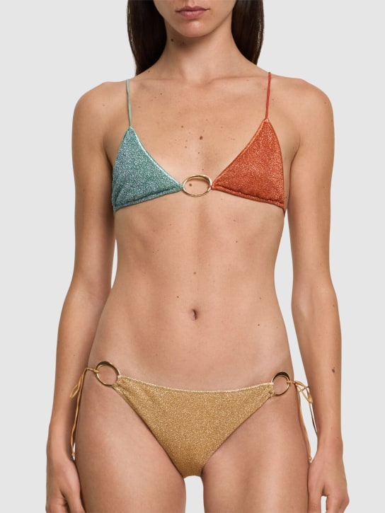 Oséree Swimwear: Bikini triangular de  lúrex - Multicolor - women_1 | Luisa Via Roma