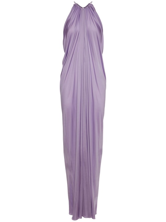 Tom Ford: Viscose jersey long dress - Lilac - women_0 | Luisa Via Roma