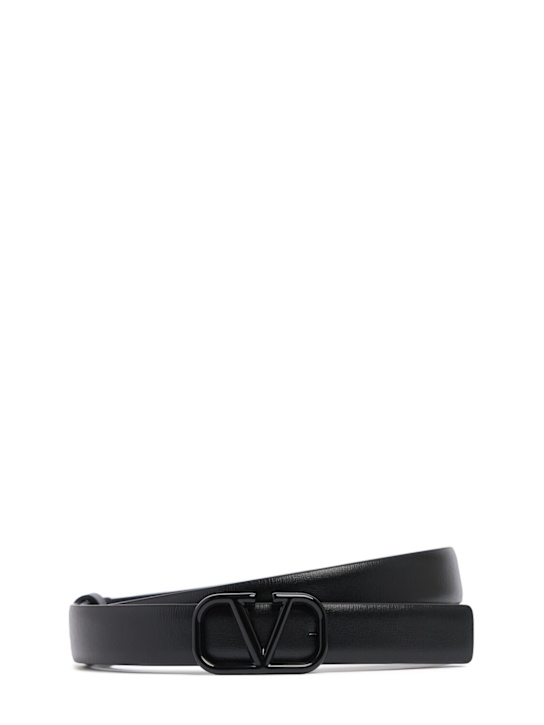 Valentino Garavani: 2cm Vlogo Signature leather belt - women_0 | Luisa Via Roma