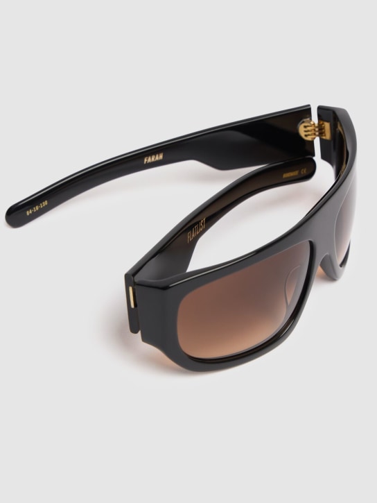 Flatlist Eyewear: Farah acetate sunglasses w/gradient lens - Black - men_1 | Luisa Via Roma