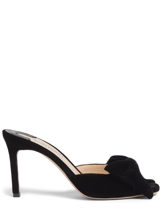 Tom Ford: 85mm Brigitte velvet mules - Black - women_0 | Luisa Via Roma