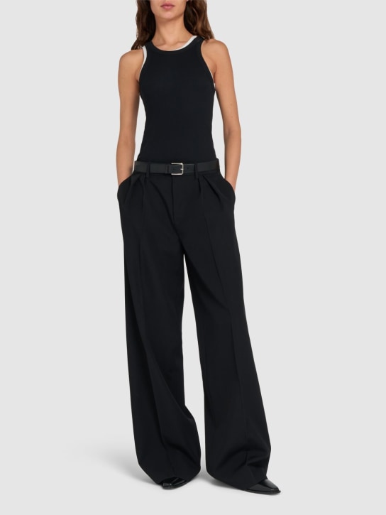 Dsquared2: Pantalon ample Giant - Noir - women_1 | Luisa Via Roma