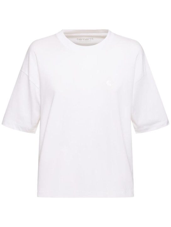 Carhartt WIP: T-shirt Chester in cotone organico - Bianco - women_0 | Luisa Via Roma