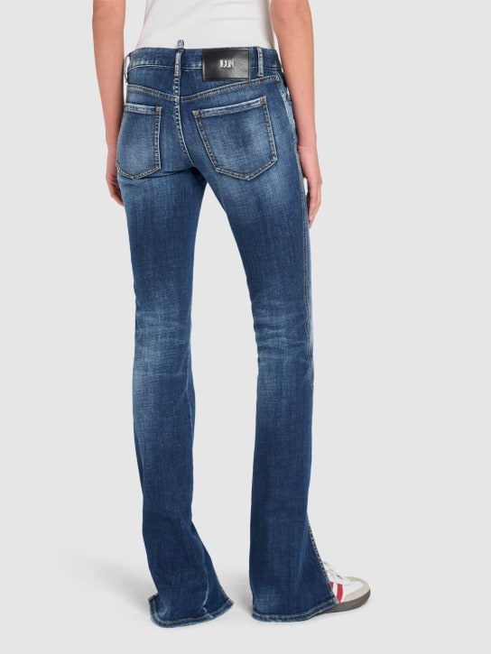 Dsquared2: Mittelhohe, gerade Jeans mit Schlitz „Icon“ - women_2 | Luisa Via Roma