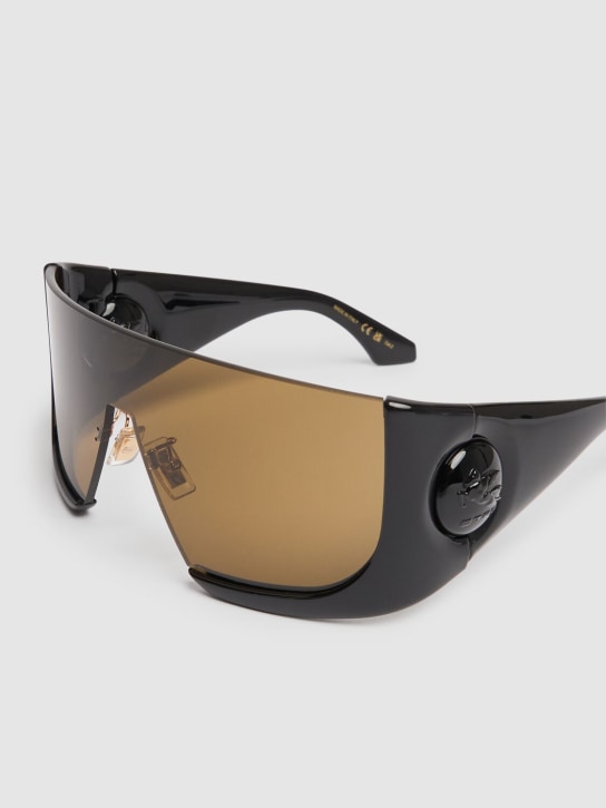 Etro: Etromacaron mask sunglasses - Black/Brown - men_1 | Luisa Via Roma