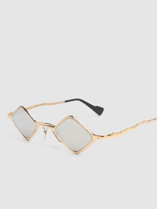 Kuboraum Berlin: Z14 squared metal sunglasses - Gold/Silver - men_1 | Luisa Via Roma