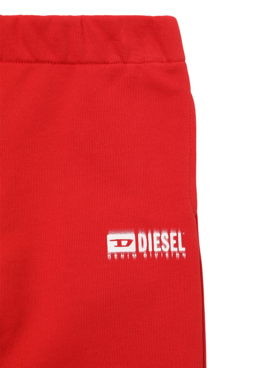 Diesel Kids: Pantalon en coton à logo - Rouge - kids-boys_1 | Luisa Via Roma
