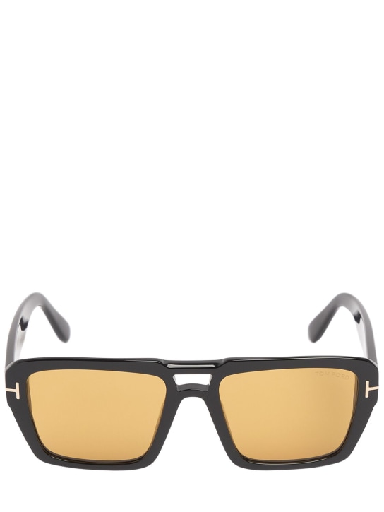 Tom Ford: Redford squared sunglasses - Black/Brown - women_0 | Luisa Via Roma