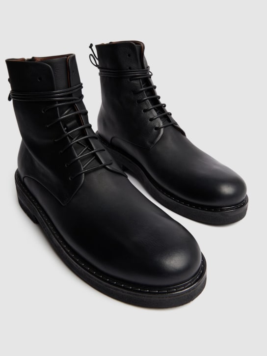 Marsell: Parrucca leather lace-up boots - Black - men_1 | Luisa Via Roma