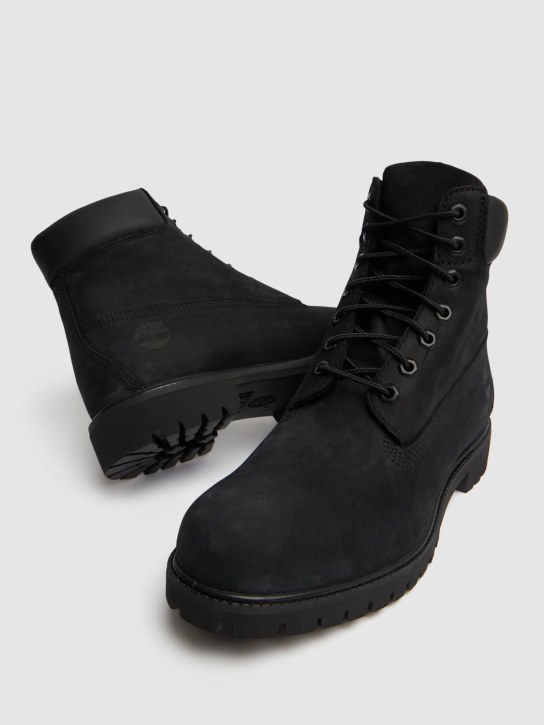 Timberland: 6 inch premium waterproof lace-up boots - Black - men_2 | Luisa Via Roma