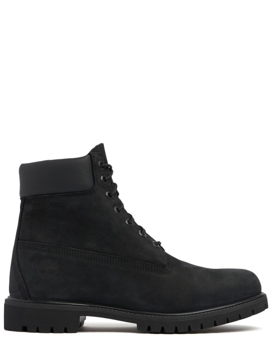 Timberland: 6 inch premium waterproof lace-up boots - Siyah - men_0 | Luisa Via Roma