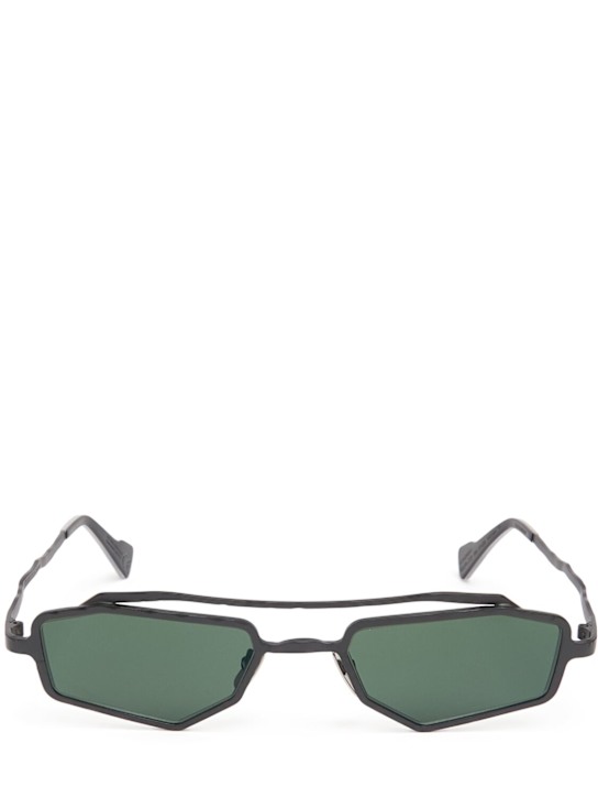 Kuboraum Berlin: Occhiali da sole Z23 in metallo - Nero/Verde - women_0 | Luisa Via Roma