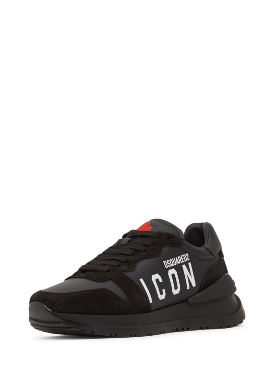 Dsquared2: Icon logo running sneakers - Black - men_1 | Luisa Via Roma
