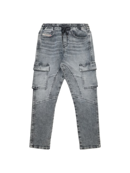 Diesel Kids: Jeans cargo de algodón - Azul - kids-boys_0 | Luisa Via Roma