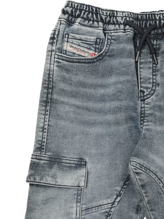 Diesel Kids: Jeans cargo in cotone stretch - Blu - kids-boys_1 | Luisa Via Roma
