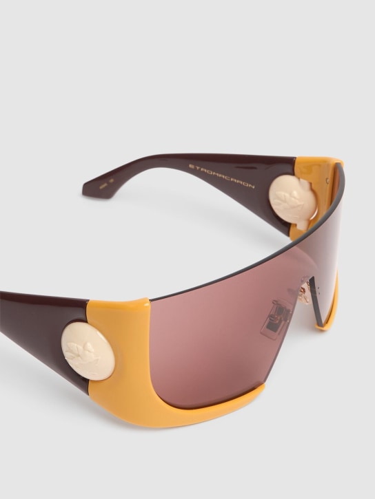 Etro: Etromacaron mask sunglasses - Multi/Burgundy - women_1 | Luisa Via Roma