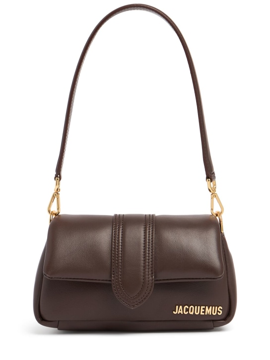 Jacquemus: Le Petit Bambimou leather shoulder bag - Brown - women_0 | Luisa Via Roma