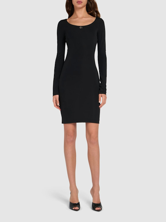Dsquared2: Viscose jersey crepe short dress - women_1 | Luisa Via Roma