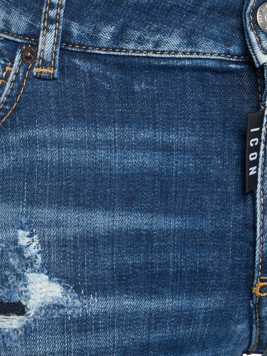Dsquared2: Mittelhohe, gerade Jeans mit Schlitz „Icon“ - women_4 | Luisa Via Roma