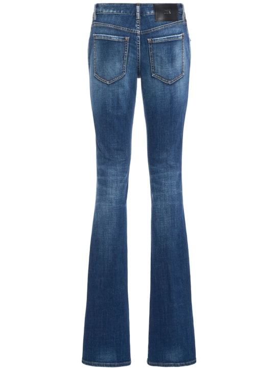 Dsquared2: Mittelhohe, gerade Jeans mit Schlitz „Icon“ - women_3 | Luisa Via Roma