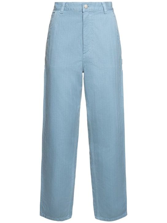 Carhartt WIP: Pantalones de algodón - Misty Sky - women_0 | Luisa Via Roma
