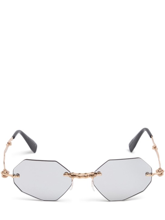 Kuboraum Berlin: H44 foldable acetate & metal sunglasses - women_0 | Luisa Via Roma