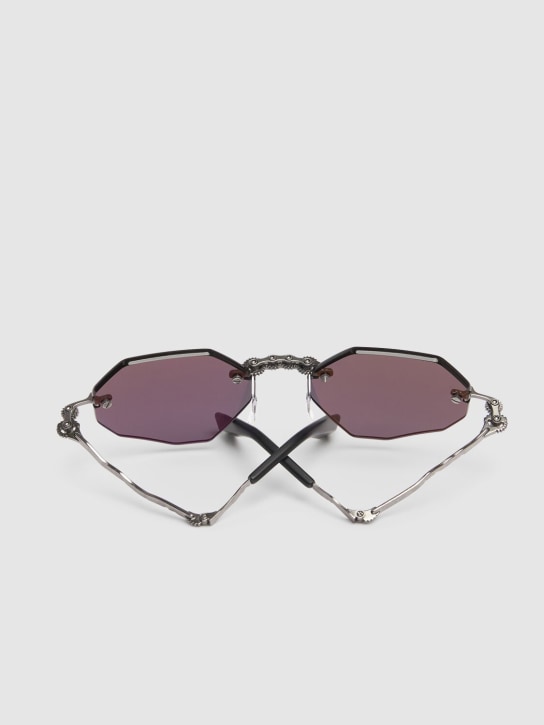 Kuboraum Berlin: H44 foldable acetate & metal sunglasses - Black - men_1 | Luisa Via Roma
