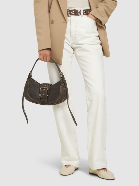 Osoi: Hobo Brocle leather shoulder bag - Kahverengi - women_1 | Luisa Via Roma