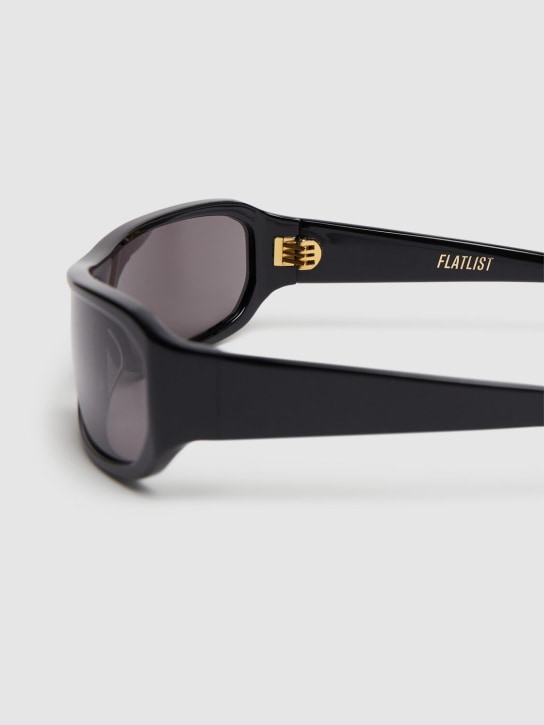Flatlist Eyewear: Lunettes de soleil en acétate à verres noirs Zoe - Noir/Noir - women_1 | Luisa Via Roma