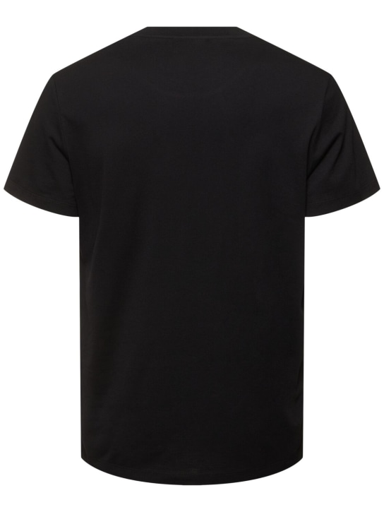 Balmain: Silver vintage logo t-shirt - men_4 | Luisa Via Roma