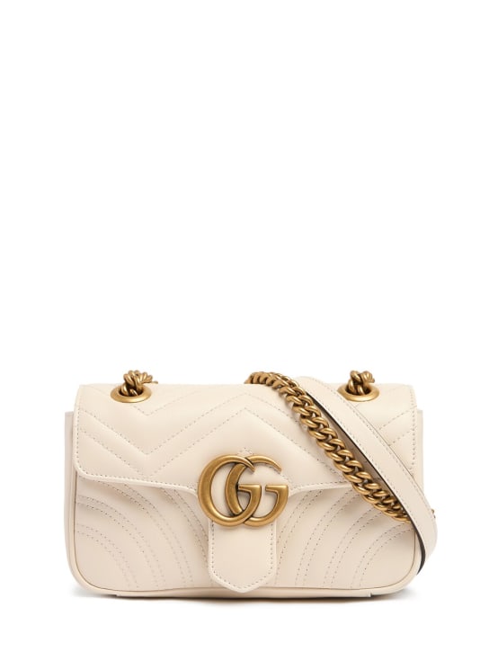 Gucci: GG Marmont 2.0迷你皮革单肩包 - Mystic White - women_0 | Luisa Via Roma